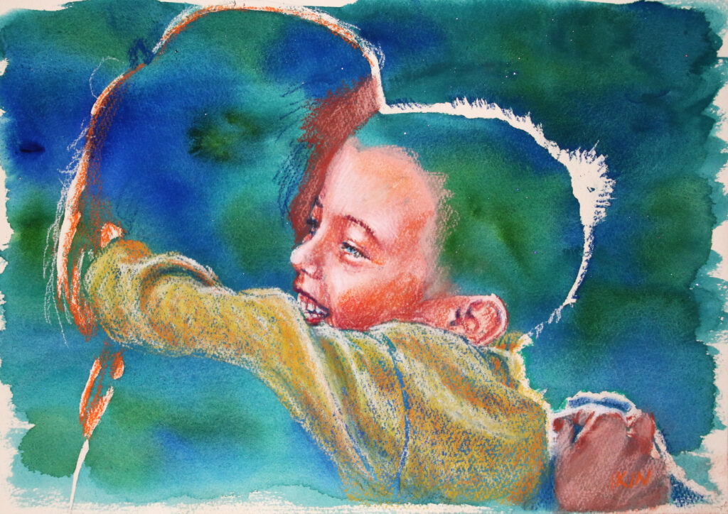 Picture of a boy giving his mother a big hug by Dane Ikin