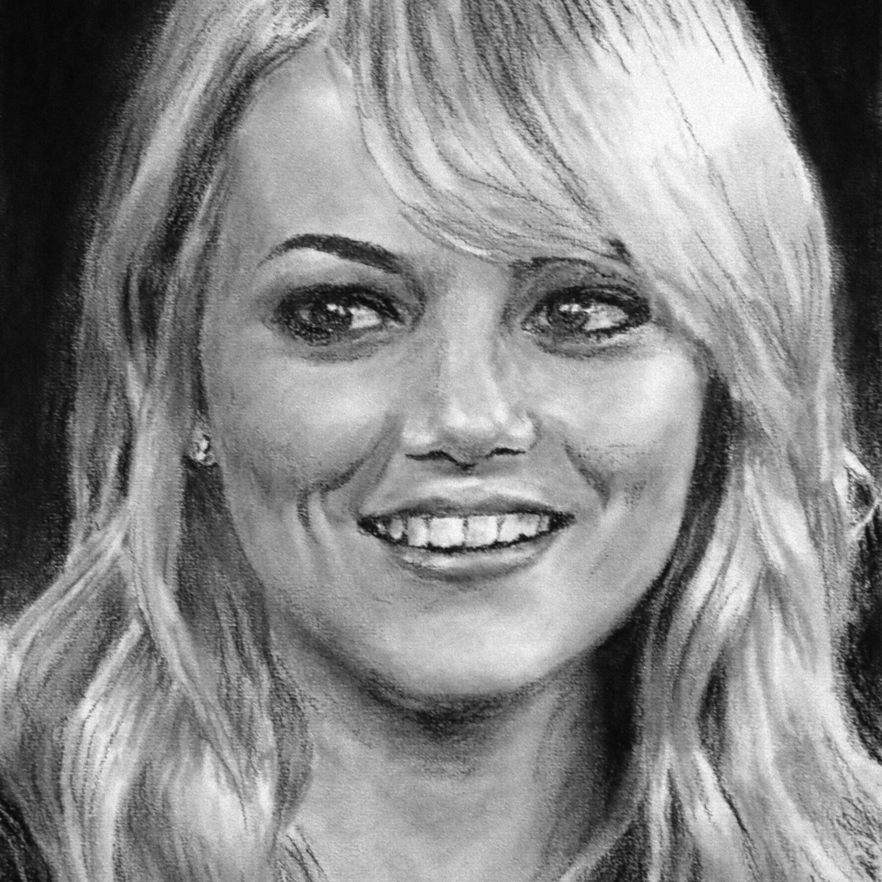 Emma Stone drawing by Dane Ikin
