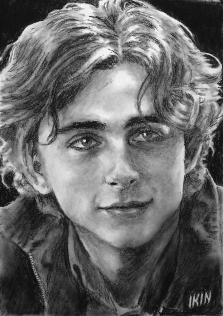 Timothee Chalamet drawing by Dane Ikin