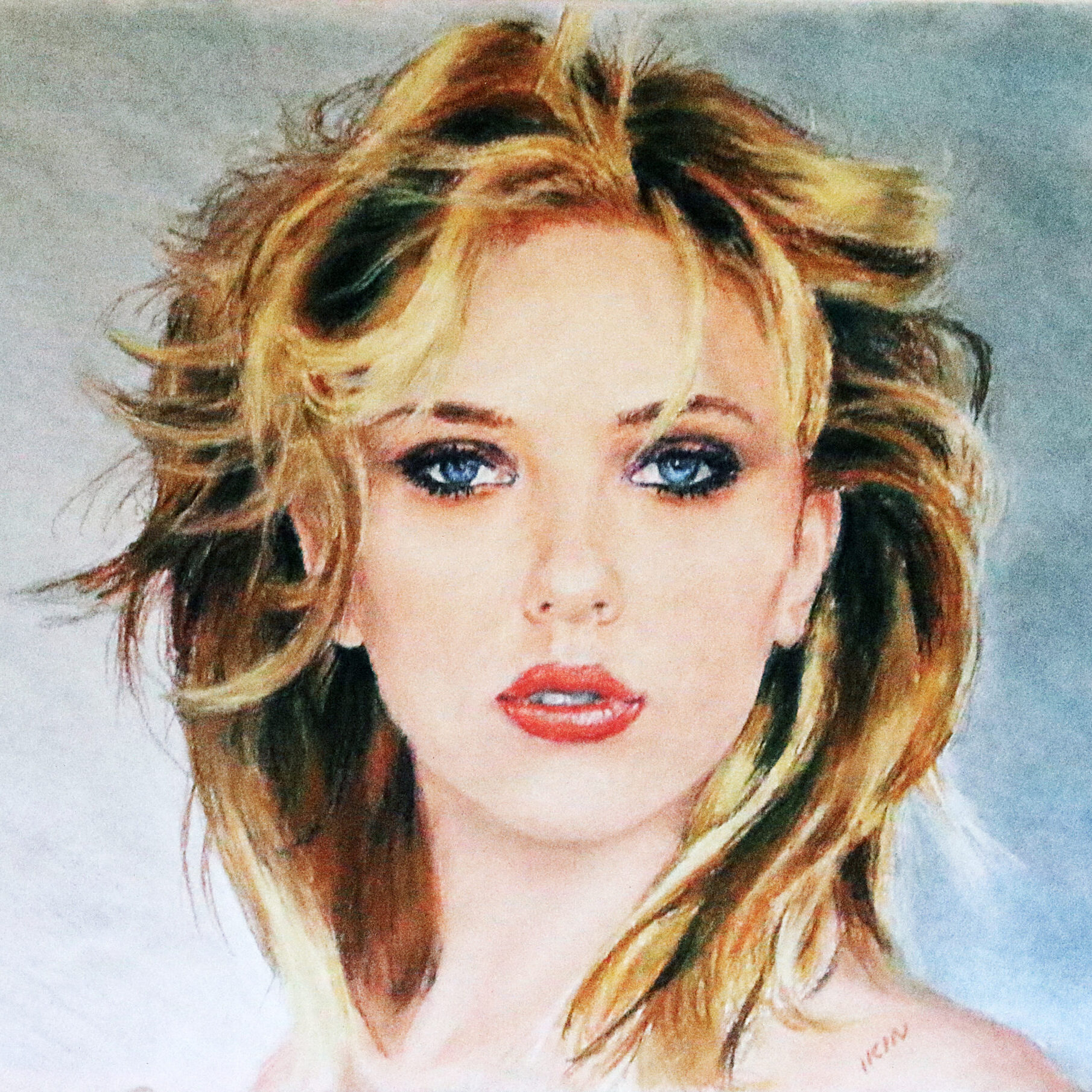Drawing of Scarlett Johansson by Dane Ikin