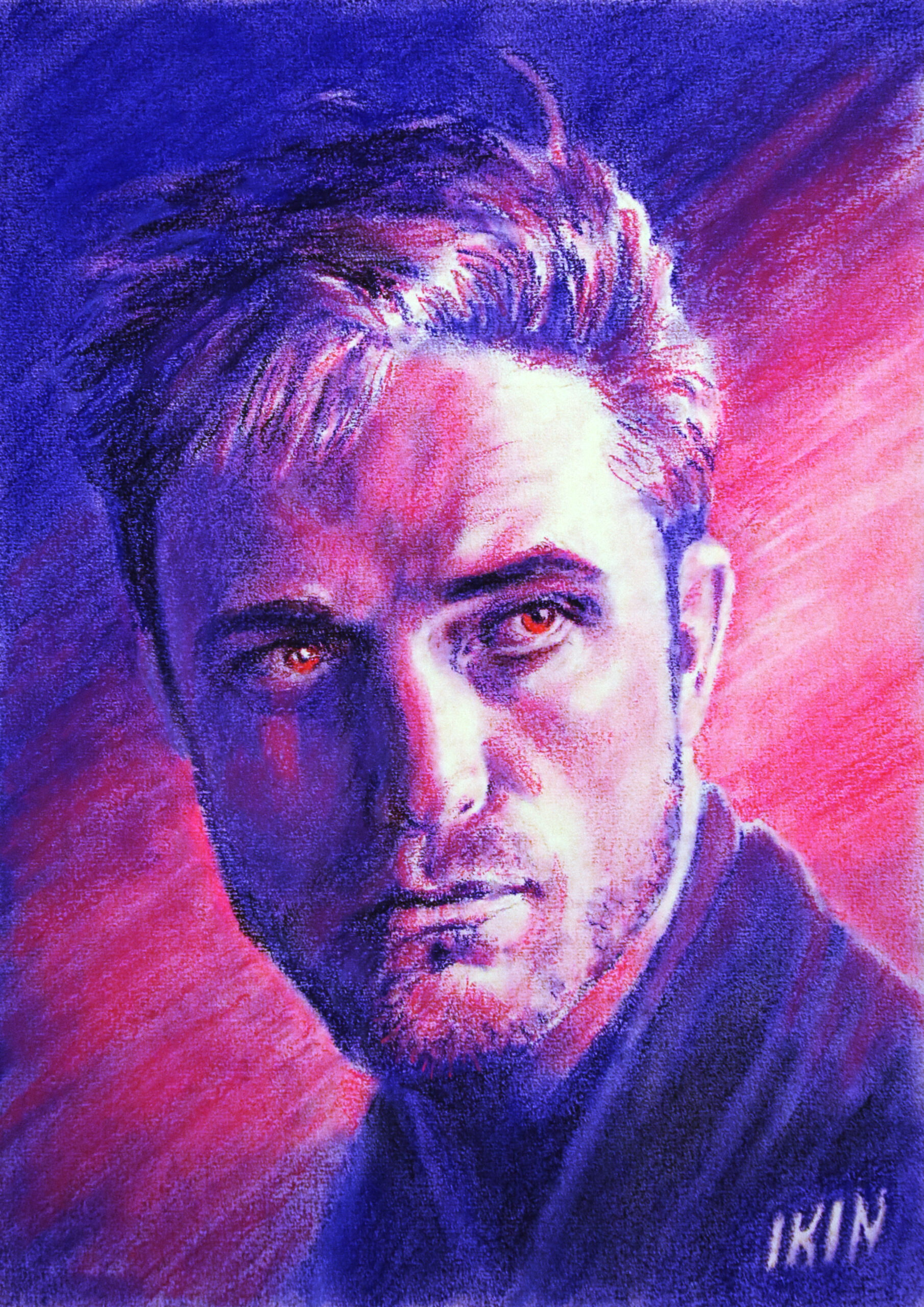 Malevolent drawing of Robert Pattinson