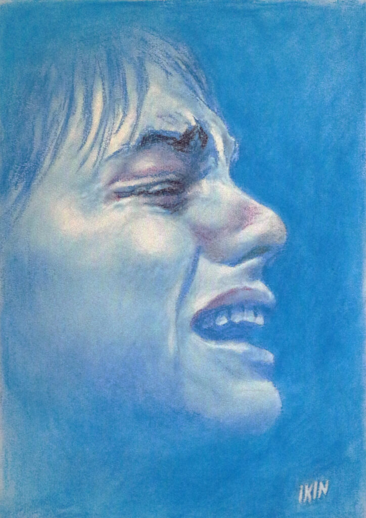 Anguished drawing of Leonardo DiCaprio