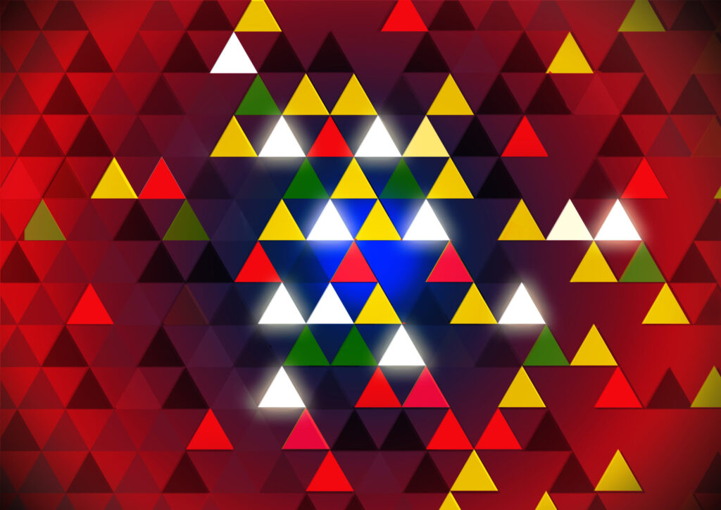Computer generated triangle design