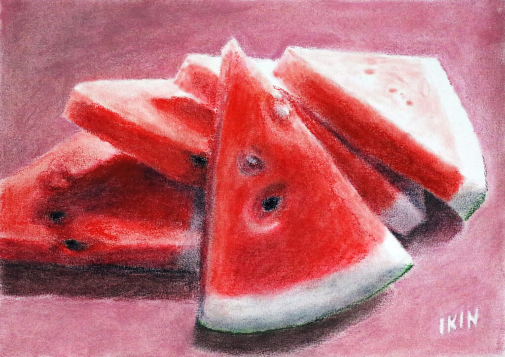 Drawing of watermelon slices